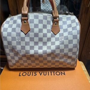 Louis Vuitton Damier speedy Cream and Brown